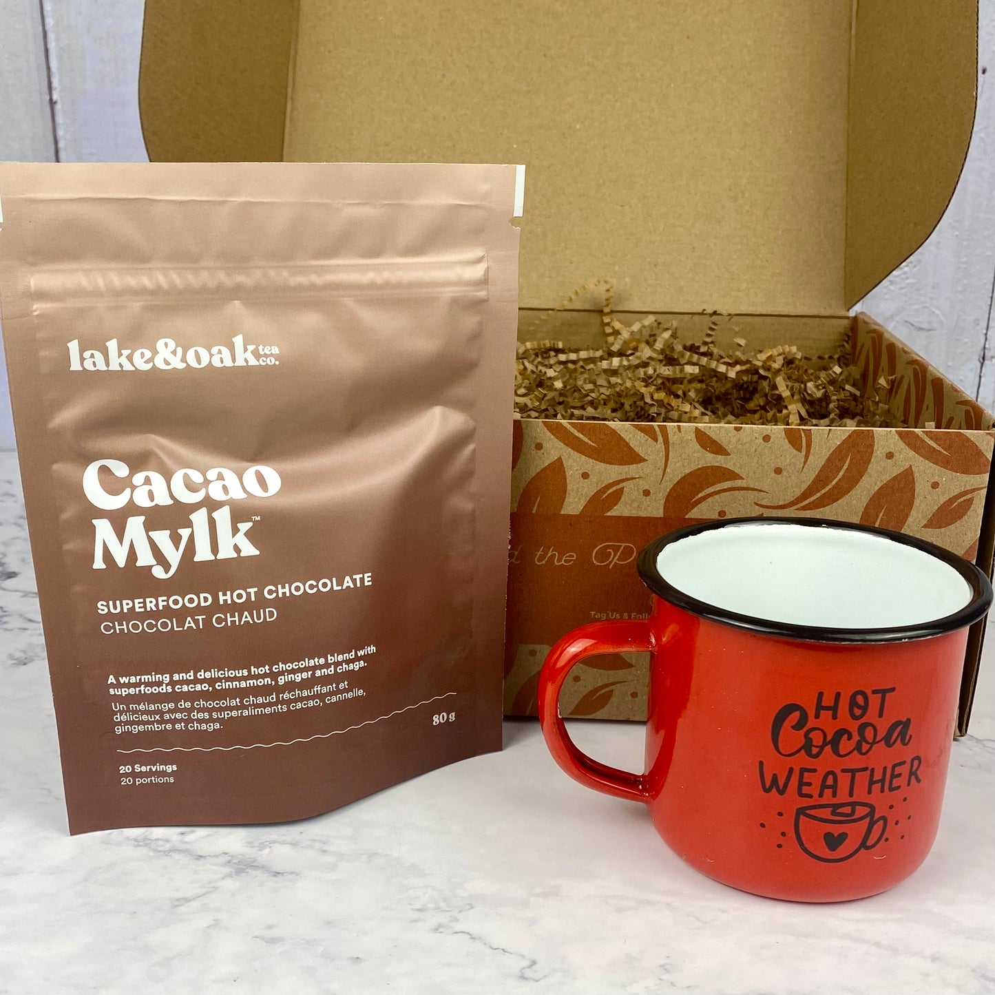Gift Box "Campfire Cocoa" - Enamel Mug, Hot Chocolate