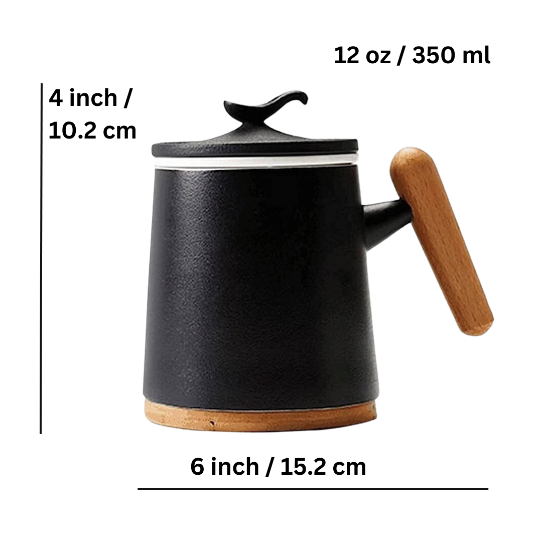 Ceramic Tea Mug Set with Lid and Infuser