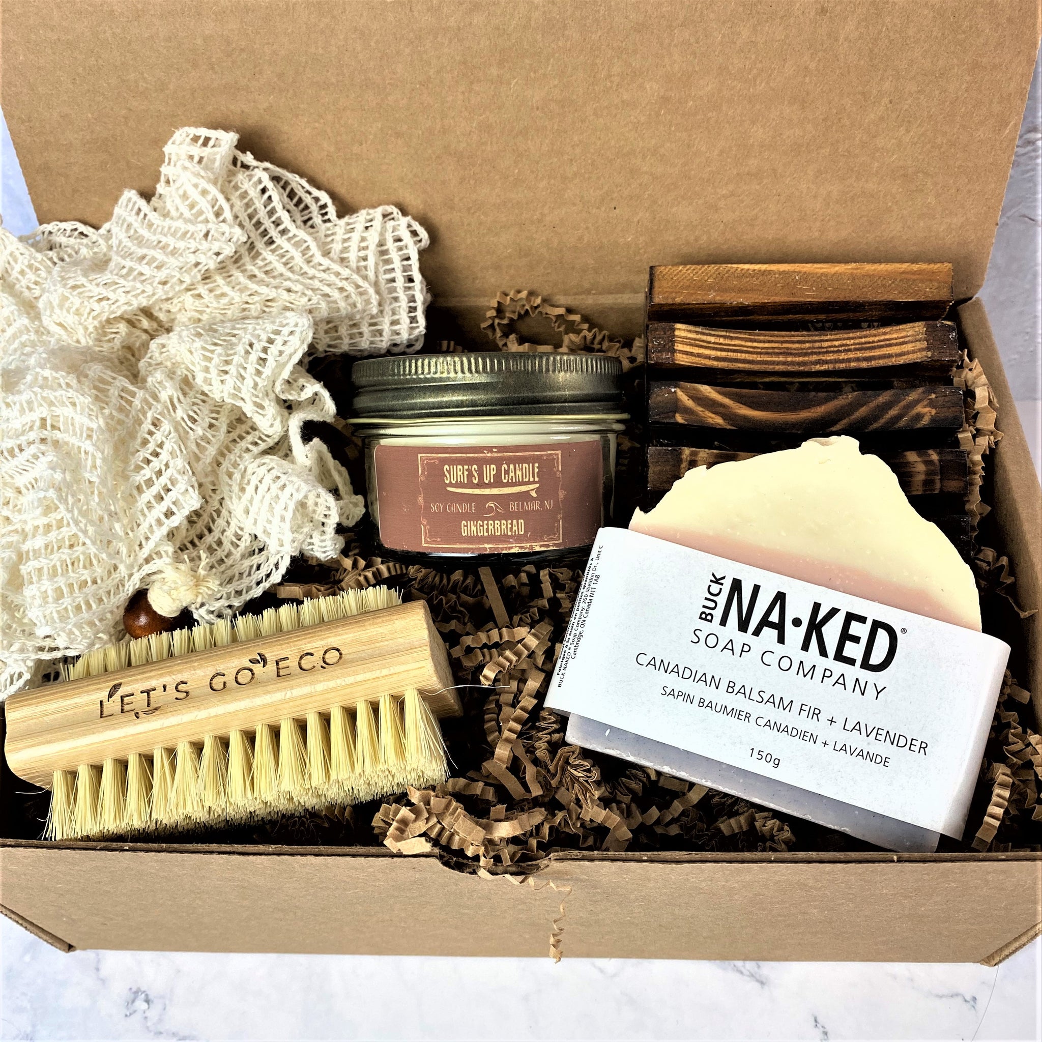 Gift Box "The Escape" - Natural Soap, Candle and Bamboo Bath Items