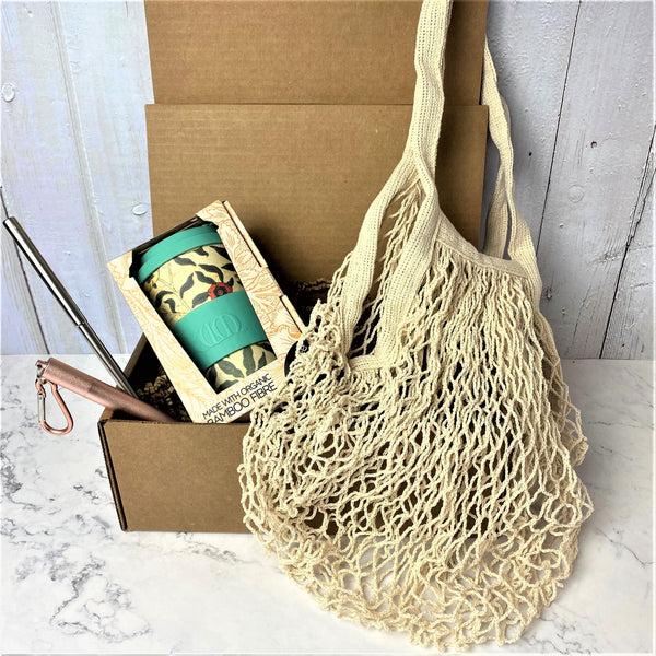 Gift Box "To Market" - Eco Travel Mug, String Bag and Straw