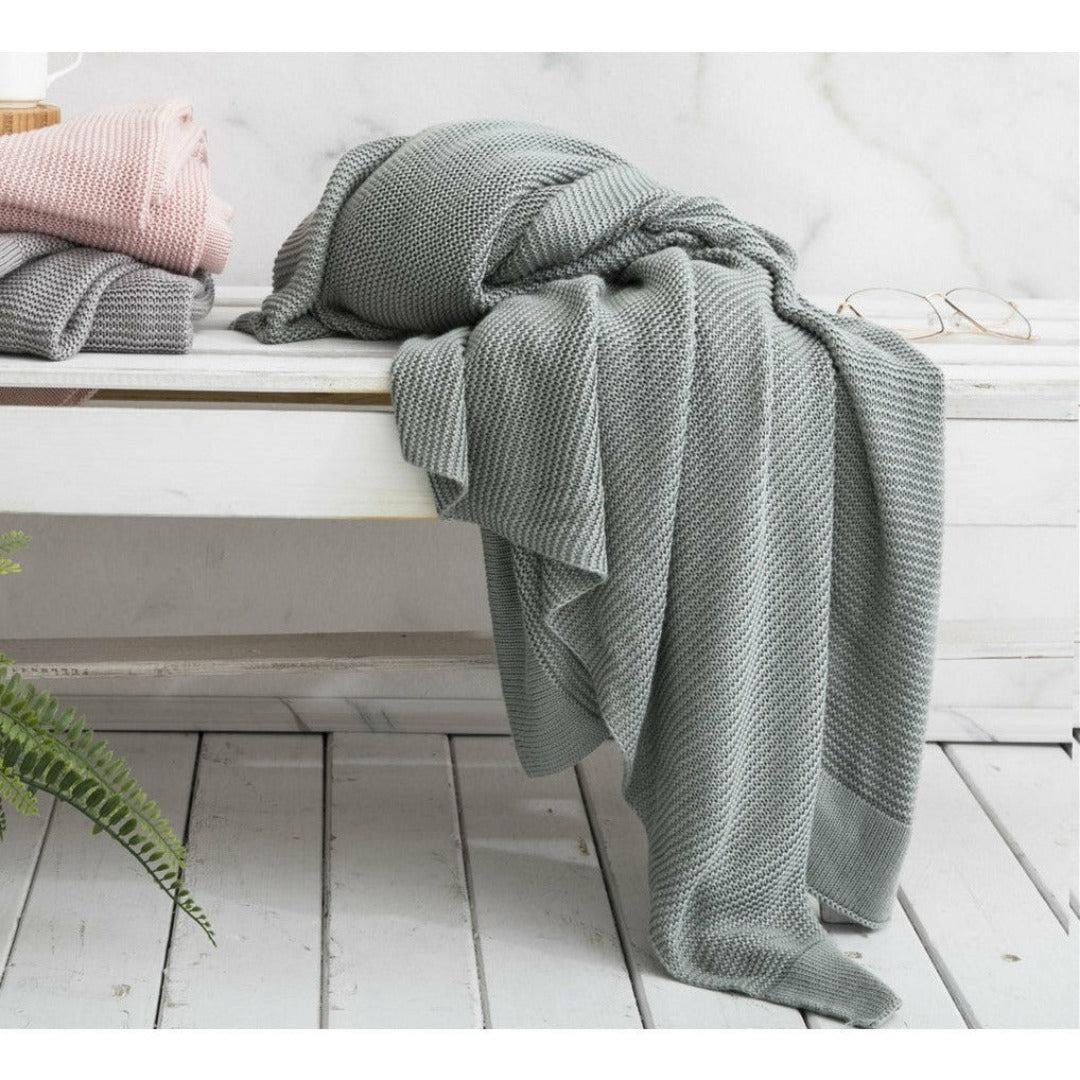 Bamboo knitted blanket sale